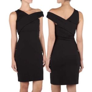 Halston Heritage Dresses - Halston Heritage black bodycon asymmetrical dress Halston Heritage Dresses - Halston Heritage black bodycon asymmetrical dress